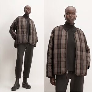 Everlane Cotton Quilted Liner Plaid Jacket